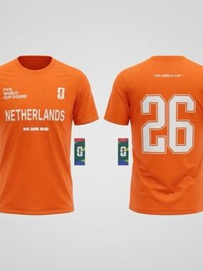FIFA World Cup 2026 Netherlands #26 T-Shirt Men’s Medium NWT